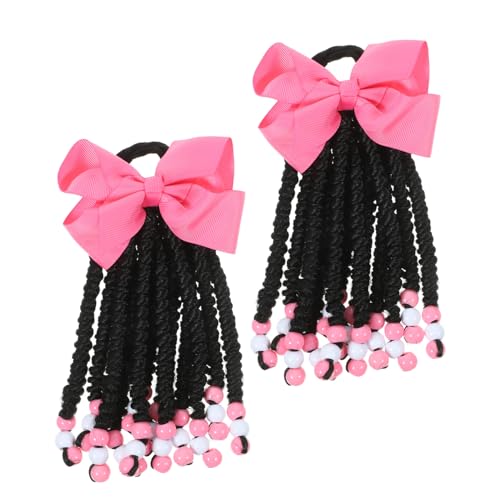 Anneome 2 Stück Haar Pferdeschwanz Verlängerung Für Mädchen Farbige Haarverlängerungen Pferdeschwanz Kinderhaar Perlen Haar Verlängerung von Anneome