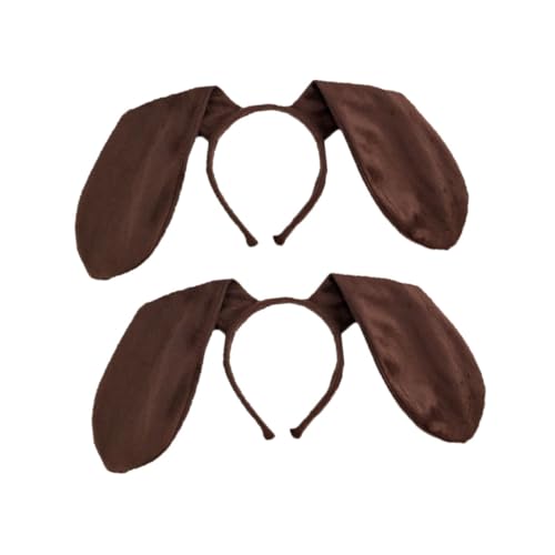 Anneome 2 Stück Haarreifen mit Dackelohren Lustiges Party Haarband Kostüm Accessoire für Fasching Karneval Maskenball Langlebig Farbecht für Kinderfest und Fotorequisiten von Anneome