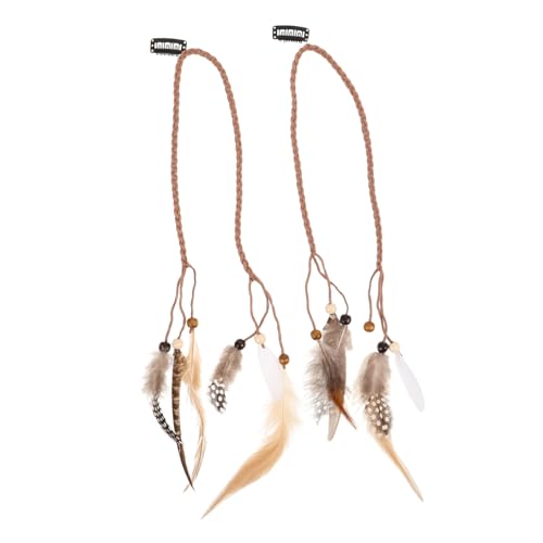 Anneome 2 Stück Haarschmuck aus Federn Mädchen Haarzubehör modische Haarspangen Mädchen Haarspange Haarspangen für Damen Haar-Styling-Klauenklammern Performance Hair Accessoires von Anneome