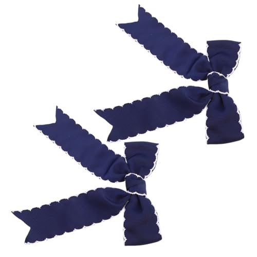 Anneome 2 Stück Haarspangen mit Langen Schleifen für Mädchen Rippband Haarschmuck mit Schleifenmotiv Weiche Leichte Haarclips für Kleinkinder Elegant für Schule und Besondere Anlässe von Anneome