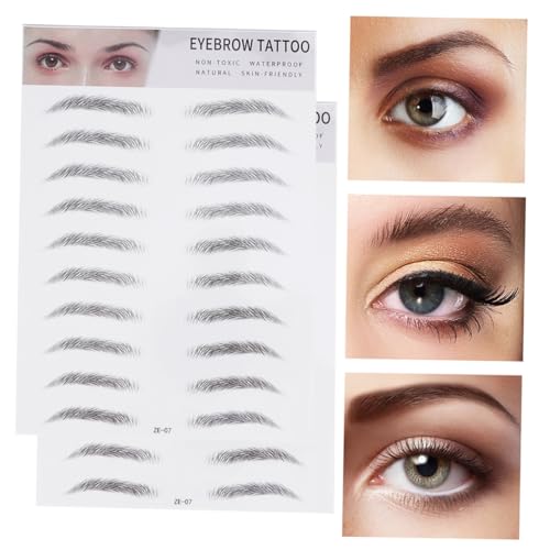 Anneome 2 Stück Künstliche Augenbrauen Aufkleber Natürlich Haarähnlich Temporär Schnell Anwendbar Für Männer Frauen Mit Leichtem Sparse Augenbrauenproblem von Anneome