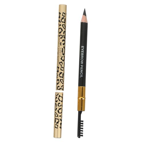 Anneome 2 Stück Leopard Double Head Augenbrauenstift mit Bürste Präzise Schwarze Farbe Natürliche Gleichmäßige Abgabe Wasserfester Professioneller Augenbrauen Make Up Stift Teiliges von Anneome