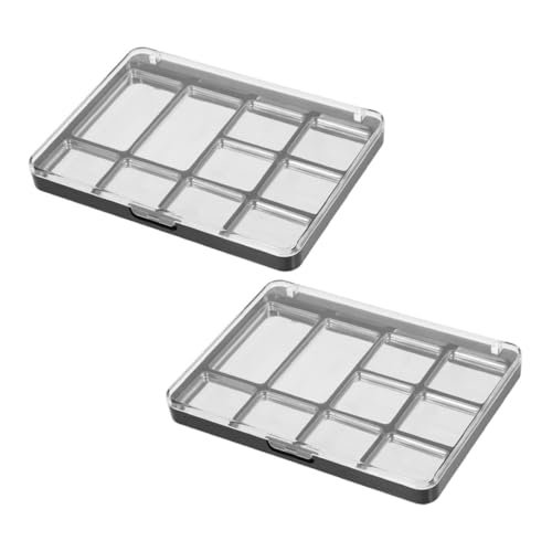 Anneome 2 Stück Magnetische Lidschatten Palette Leere Lidschattenpfännchen Organizer mit Transparenter Abdeckung Tragbar für Make Up Aufbewahrung und DIY Anpassung von Anneome