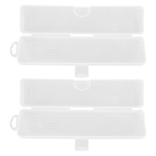 Anneome 2 Stück Make up Pinsel Aufbewahrungsbox mit Deckel Transparenter Tragbarer Organizer für Reise Eyebrow Pencil Halter Leichter Kosmetik Pinselhalter für Saubere Make up Tools von Anneome