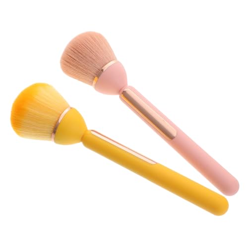 Anneome 2 Stück Makeup Pinsel für Damen Weiche Puder und Pinsel mit Langem Stiel Multifunktional für Puder Highlighter und Concealer Kompakt und Tragbar für Reisen und Alltag von Anneome