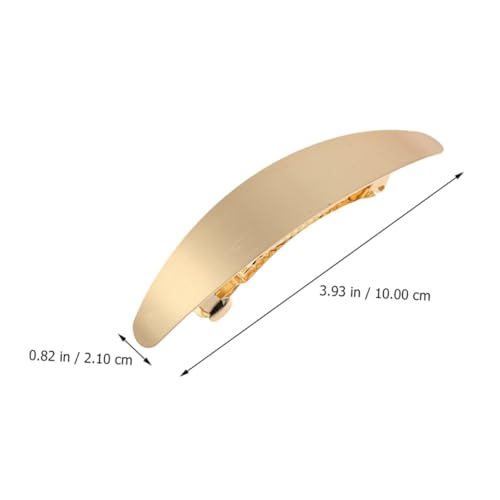 Anneome 2 Stück Metallic French Style Haarklammern Elegante Glatte Ovale Haarspangen in Gold und Silber Federnde Haarnadeln für Mädchen und Damen Modisches Haarschmuck accessoire von Anneome