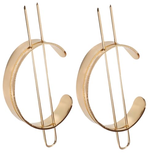 Anneome 2 Stück Metallic Haarklammer Damen Haarschmuck für Dutt und Pferdeschwanz Halbkreis Haarspange aus Legierung Eleganter Haarhalter für Alltag Hochzeit und Festliche Anlässe von Anneome
