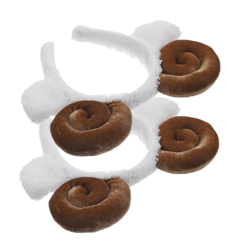 Anneome 2 Stück Niedliche Schafshorn Haarreifen in Kaffeebraun Weiches Langlebiges Material als Foto Requisite für Cosplay Partys Modisches Accessoire für Damen und Geburtstagsfeiern von Anneome