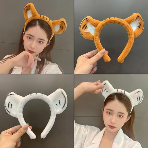 Anneome 2 Stück Niedrige Plüsch Tiger Ohr Haarbänder Weiche Leichte Stirnbänder für Mädchen Bequemer Haarschmuck für Partys Fotos und Alltag Gelb und Weiß Tierohren Design Anneome 2 Stück Niedrige Plüsch Tiger Ohr Haarbänder Weiche Leichte Stirnbänder für Mädchen Bequemer Haarschmuck für Partys Fotos und Alltag Gelb und Weiß Tierohren Design von Anneome