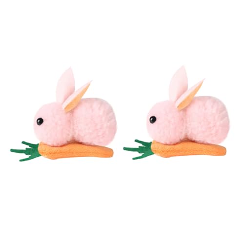 Anneome 2 Stück Plüsch Hasen haarclip Weiche Haarklammern mit Niedlicher Karotten dekoration Leichter Haarschmuck für Mädchen Bequem und Langlebig Geschenkidee für Ostern und Alltag von Anneome