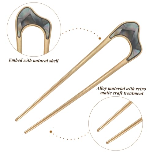 Anneome 2 Stück Retro U förmige Haarnadeln aus Legierung Vintage Haarschmuck für Damen Fester Halt ohne Schmerzen Eleganter Haarschmuck für Hochzeit Alltag und Besondere Anlässe Anneome 2 Stück Retro U förmige Haarnadeln aus Legierung Vintage Haarschmuck für Damen Fester Halt ohne Schmerzen Eleganter Haarschmuck für Hochzeit Alltag und Besondere Anlässe von Anneome