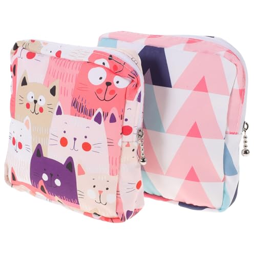 Anneome 2 Stück Sanitary Napkin Pouch Leopard Muster Portable Hygiene Beutel Kleiner Aufbewahrungsbeutel für Damen Handtasche Reise Kosmetik Organizer Klein von Anneome