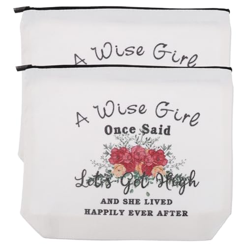 Anneome 2 Stück Strapazierfähige Segeltuch Zipper Taschen Multifunktionale Kosmetiktasche und Münzbeutel für Damen Langlebig Leicht für Reisen Aufbewahrung von Kosmetik Schlüsseln und von Anneome