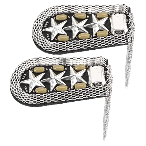 Anneome 2 Stück Tassel Schulterepauletten Teiliges Vintage Metall Quastenbrosche Anstecknadel für Kostüm Eleganter Schmuck für Männer und Frauen Einfache Befestigung Modisches Accessoire von Anneome