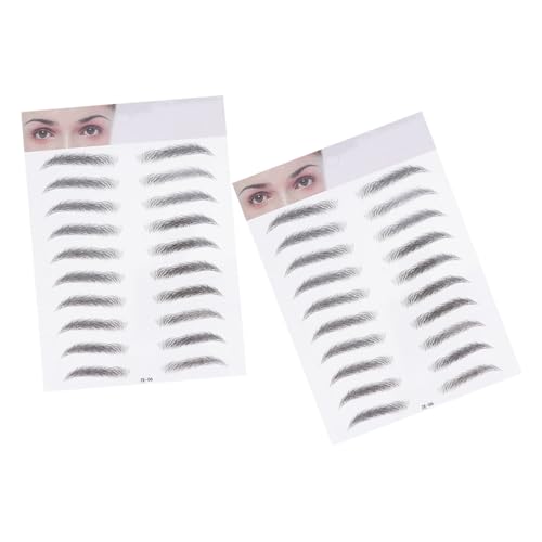 Anneome 2 Stück Teiliges Augenbrauen Transfer Sticker Haarähnliche Natürliche Augenbrauenform Einfach Anzuwenden Wasserfest Geeignet für Männer und Frauen Schnelles Styling für Volle von Anneome