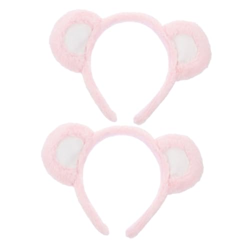 Anneome 2 Stück Teiliges Bärenohren Haarreif Flauschiges Wiederverwendbares Stirnband für Cosplay Kostüm und Party Bequemes Haarschmuck Zubehör für Karneval Fasching Make up und von Anneome