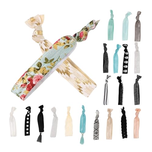 Anneome 2 Stück Teiliges Haargummi Elastischem Nahtlosem Spitzenstoff mit Modischem Quasten design in Hautfarbe Hellgrün und Schwarz Dehnbar und Rutschfest für Mädchen Damen und von Anneome