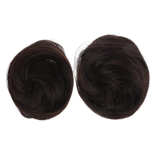 Anneome 2 Stück Teiliges Haarklammer Frauen Natürlicher Voluminöser Dutt-haarschmuck aus Synthetischen Fasern Rutschfester Kralle-clip Vielseitig für Hochzeit Alltag Cosplay Braun-schwarz von Anneome