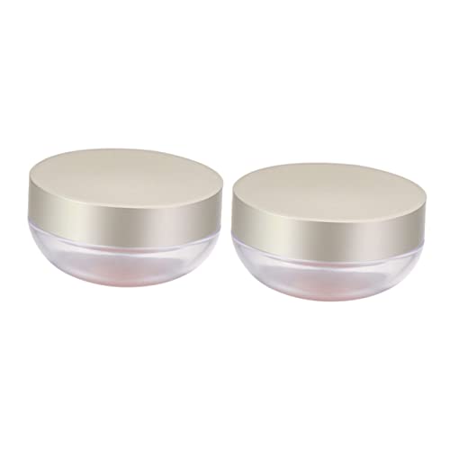 Anneome 2 Stück Teiliges Lose Puder Kompaktboxen mit Elastischem Netzdeckel Tragbare Makeup Aufbewahrungsbehälter für Frauen und Mädchen Praktisch für Glitzer Reisefest und Leicht von Anneome