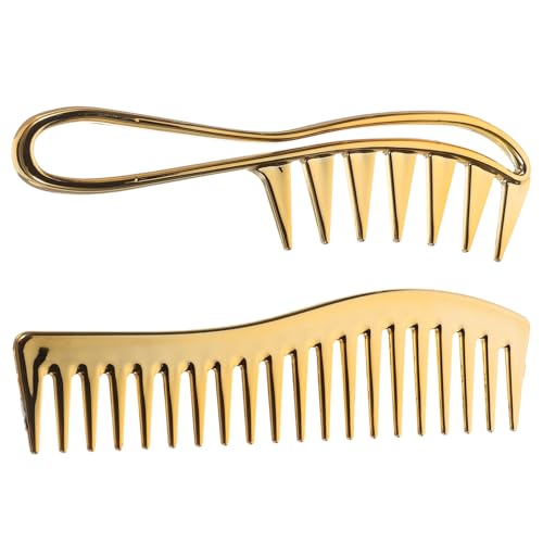 Anneome 2 Stück Teiliges Profi kammset mit Breiten Zähnen Entwirrt Schonend für Herren ölfrisuren und Styling Antistatisch Langlebig für Barber und Haargrooming Zuhause von Anneome