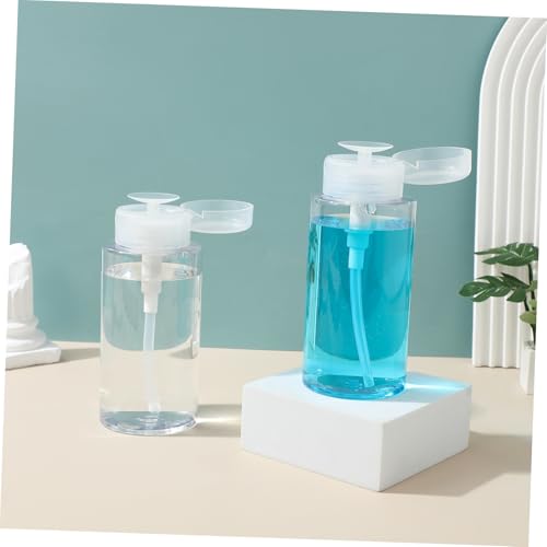 Anneome 2 Stück Teiliges Pumpspender aus Petg Auslaufsicher für Nagellackentferner und Make Up Entferner Kosmetik Reisebehälter mit Handpumpe zur Präzisen Flüssigkeitsdosierung von Anneome