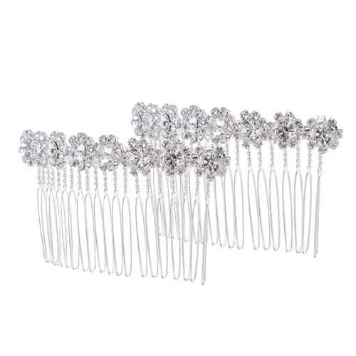 Anneome 2 Stück Teiliges Sonnenblumen Haarstecker aus Legierung mit Kristallen Kleine Haarkämme für Hochzeit Party und Formelle Anlässe Sicherer Glänzende Brautschmuck Accessoires für von Anneome