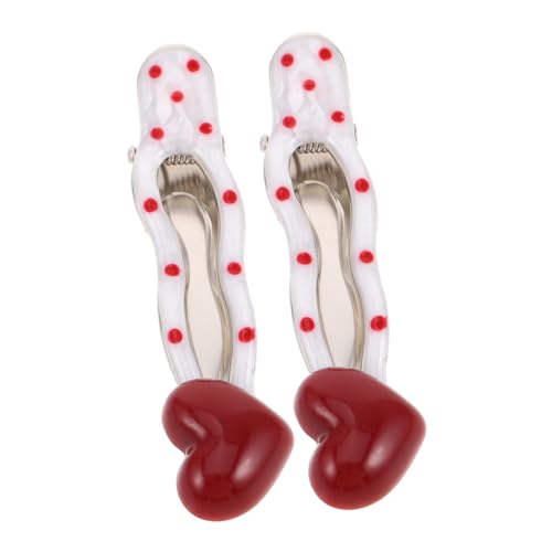 Anneome 2 Stück Teiliges Süße Herz Haarklammern mit Punktemuster Stabile Seitenclips für Damen und Mädchen Koreanisches Design Modisch Sicherer Valentinstags Haaraccessoire Anneome 2 Stück Teiliges Süße Herz Haarklammern mit Punktemuster Stabile Seitenclips für Damen und Mädchen Koreanisches Design Modisch Sicherer Valentinstags Haaraccessoire von Anneome