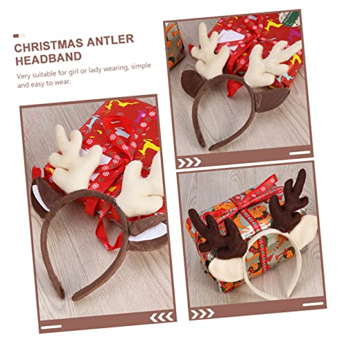 Anneome 2 Stück Teiliges Weihnachts Rentier Geweih Haarreif Niedliche Xmas Haarbänder mit Hirschgeweih Design Langlebige Festliche Haaraccessoires für Party Cosplay Winter und von Anneome