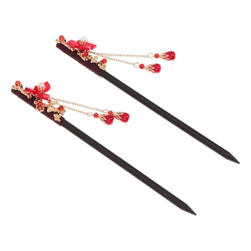 Anneome 2 Stück Vintage Haarnadeln Chinesische Haarschmuck Damen Elegante Haarstäbchen mit Anhänger Leicht für Festliche Frisuren Alltag und Fotos Geeignet von Anneome