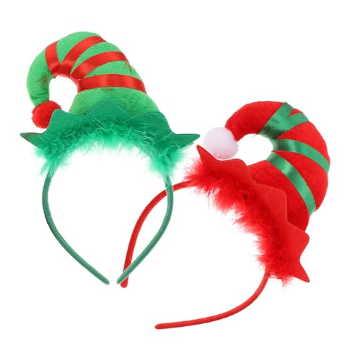 Anneome 2 Stück Weihnachtliche Haarreif Glocken und Elfenohr-motiv Langlebiges Kopfschmuck-accessoire für Weihnachtsfeier Karneval und Kostümparty Dekoratives Festival-haarband von Anneome