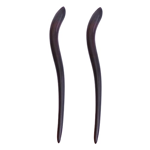 Anneome 2 Stücke Retro Haarnadel Handgefertigt aus Schwarzem Sandelholz Vintage Haarschmuck für Damen Hochsteckfrisur Antike Stilvolle Haarspange Chinesischer Stil von Anneome