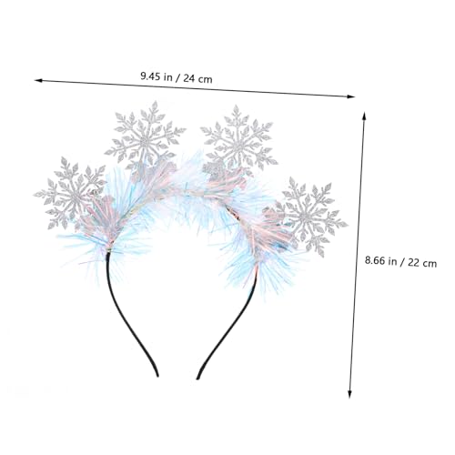 Anneome 2 Weihnachtlicher Schneeflocken Haarreif aus Robustem Filz Elastisch Glitzernd Komfortabel Festlicher Haarschmuck für Frauen bei Weihnachtsfeiern und Festen von Anneome