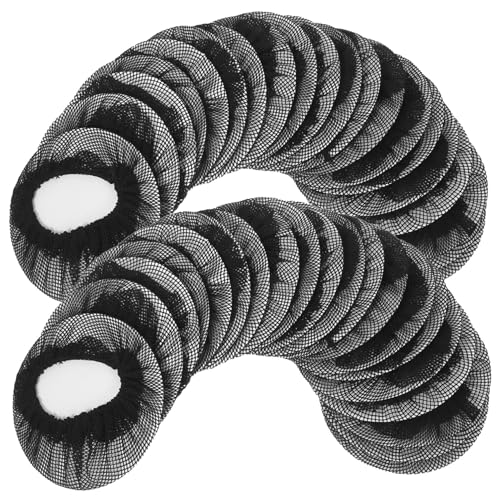 Anneome 20 Stück Unsichtbare Schwarze Ballett Haarnetze für Dutt Elastisch Wiederverwendbar Mittelgroß für Damen Mädchen Tanz Eiskunstlauf Frisur von Anneome
