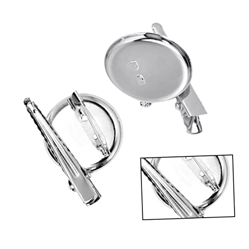 Anneome 20st Brosche Zurück Brosche Lünette Leer nnadel-rohlinge nnadeln Lünette Tabletts Für nnadel Hinten Stangenstiftrücken Bastelbedarf Runden von Anneome