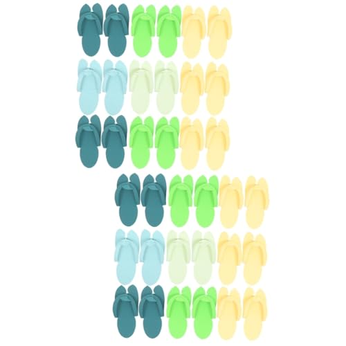 Anneome 24paare Wiederverwendbar-pediküre-slipper Aus Faltbare Umweltfreundliche Strand Und Salon-hausschuhe Für Damen Und Herren Für Hotelaufenthalte Und Wellness-reisen von Anneome