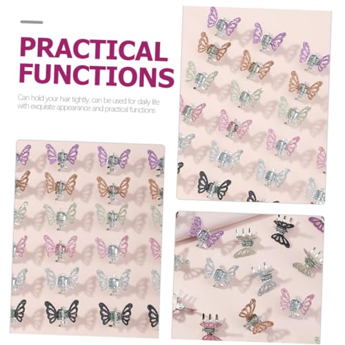 Anneome 24 Stück Teiliges Mini Schmetterling Haarspangen Kleine Klaue Clips für Mädchen und Frauen Fester Griff Haarschonend Bequemes Tragen für Alltag Make up und Geschenk von Anneome