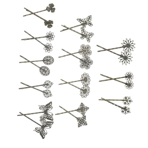 Anneome 24 Stück Teiliges Vintage Haarschmuck Retro Haarklammern aus Langlebigem Material Vielseitig Tragbar für Damen und Mädchen Modische Haarspangen mit Gemischtem Muster für Jeden von Anneome