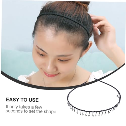 Anneome 24 Stück Teiliges Zähne Haarreif Damen und Herren Elastisch Schwarzes Haarband Einfaches Haarschmuck für Sport und Alltag Bequem und Stabil von Anneome
