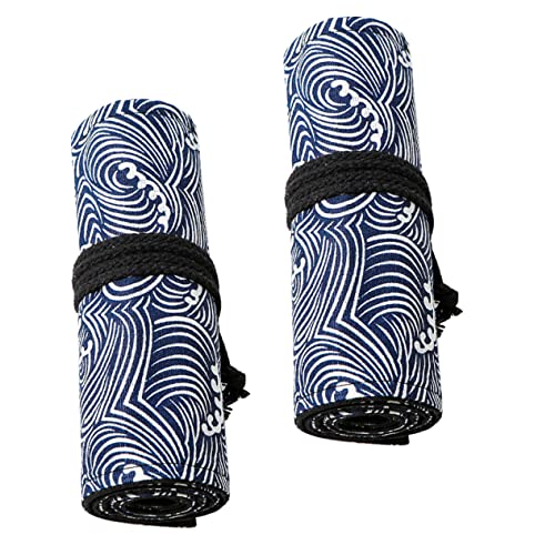 Anneome 2stücke Stiftetasche Mit Druckmuster Praktische Stift-Halter Für Zeichnung Und Schreiben Aus Hochwertigem Material Für Lange Lebensdauer Mit Fächern Für Radiergummi Und von Anneome