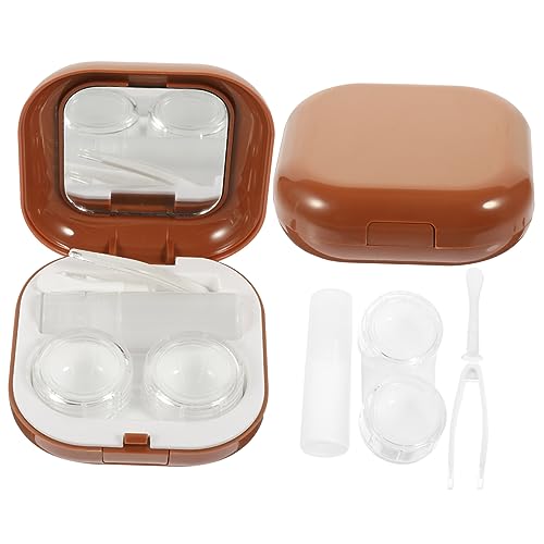 Anneome 2er-Pack Beauty Box Spiegel Kompakthalter für Frauen Tragbare Kontaktlinsenaufbewahrung für unterwegs von Anneome