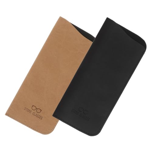Anneome 2stücke Tragbare Pu Brillenetuis Kratzfeste Sonnenbrillenhüllen Weiche Brillenpouches Für Und Alltagsgebrauch von Anneome
