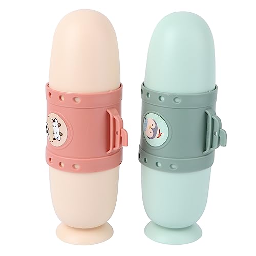 Anneome 2stücke Tragbarer Zahnbürstenhalter Boot-Form Reise-zahnbürsten-Organizer Mit Volumen Für Zahnputzbecher Und Zahnpflegeutensilien Rosa Und Grün von Anneome