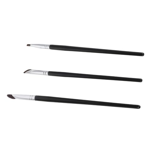 Anneome 3 Stück Augen Make -Bürstenset Lidschattenpinsel für die Augen Augenbürsten für Frauen Lidschatten-Schwammpinsel -Make -Bürsten Lidschatten bürsten Kunstfaser Schwarz von Anneome