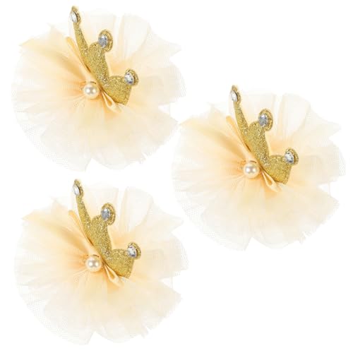 Anneome 3 Stück Haarspangen Kronen design aus Mehrlagigem Tüll Niedlicher Haarschmuck für Mädchen Geeignet für Geburtstage Partys Karneval und Festliche Anlässe von Anneome