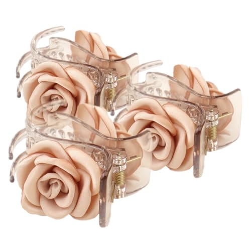 Anneome 3 Stück Kleine Haarklammern Rosenblüte Haarspangen für Damen Mädchen Robuste Haarkrallen mit Glatter Oberfläche Geeignet für Feines Lockiges und Glattes Haar Stilvolle von Anneome