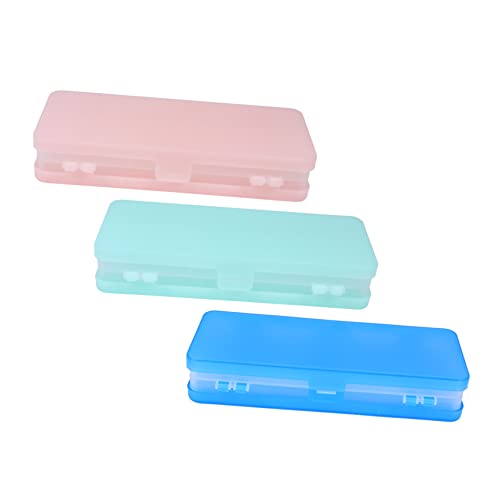 Anneome 3 Stück Teiliges Doppelseitige Halbtransparente Federmäppchen mit Großem Fassungsvermögen Kratzfeste Frosted Oberfläche Vielseitige Aufbewahrung für Stifte Radiergummi für Schüler von Anneome