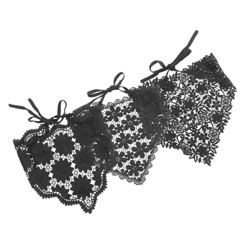 Anneome 3 Stück Teiliges Dreieck Haartücher mit Floraler Spitze Atmungsaktive Leichte Damen Headscarves Vielseitige Kopfbedeckung für Alltag und Besondere Anlässe von Anneome