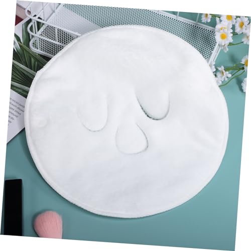 Anneome 3 Stück Teiliges Gesichtsmaske Handtuch mit Verstellbaren Bändern Hot Compress Dampftuch für Gesichtsbehandlungen Universalgröße für Damen Weiches Hautfreundliches Material für von Anneome