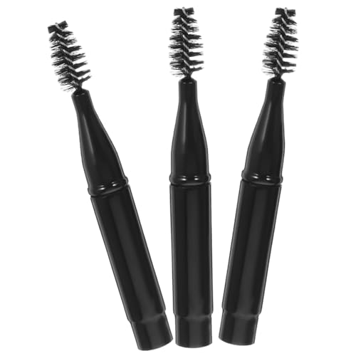 Anneome 3 Stück Teiliges Mascara Wands mit Kappe Schwarze Mini Augenbrauen und Wimpernbürsten Sanfte Borsten Multifunktional für Augenbrauenformen und Wimpernpflege Kompakt und von Anneome