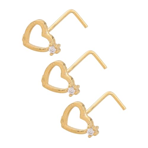 Anneome 3 Stück Teiliges Nasenpiercing aus Förmigem Nasenstecker für Besondere Anlässe Sicher und Einfach zu Design für Damen von Anneome